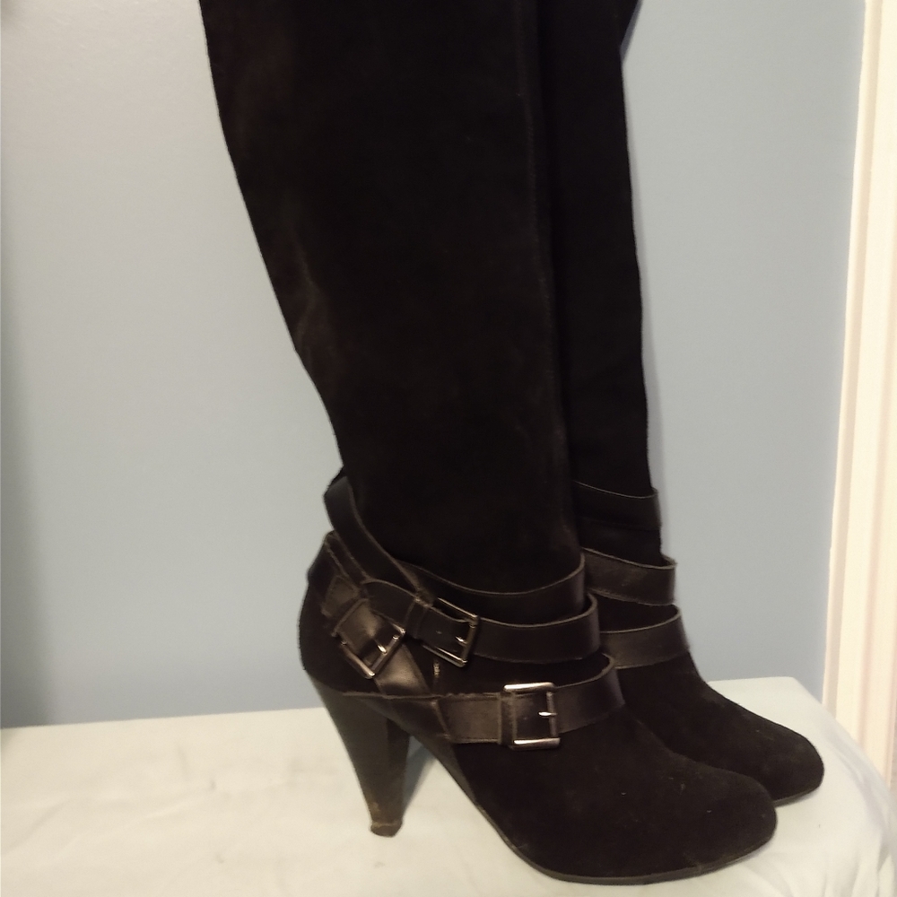 Knee high leather boots